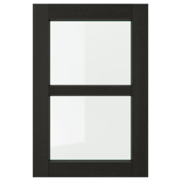 LERHYTTAN Glass door, black stained, 40x60 cm