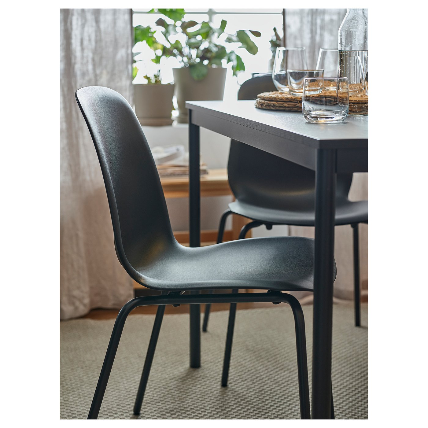 LIDÅS chair, black/Sefast black - IKEA