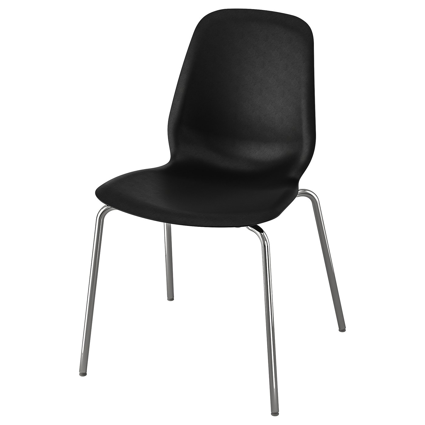 LIDÅS chair, black/Sefast chrome-plated - IKEA