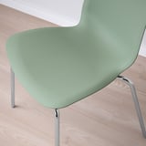 LIDÅS Chair, green/Sefast chrome-plated