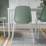 LIDÅS Chair, green/Sefast white