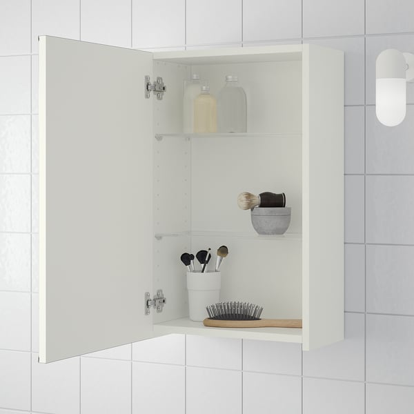 Lillangen Mirror Cabinet With 1 Door White 40x21x64 Cm Ikea