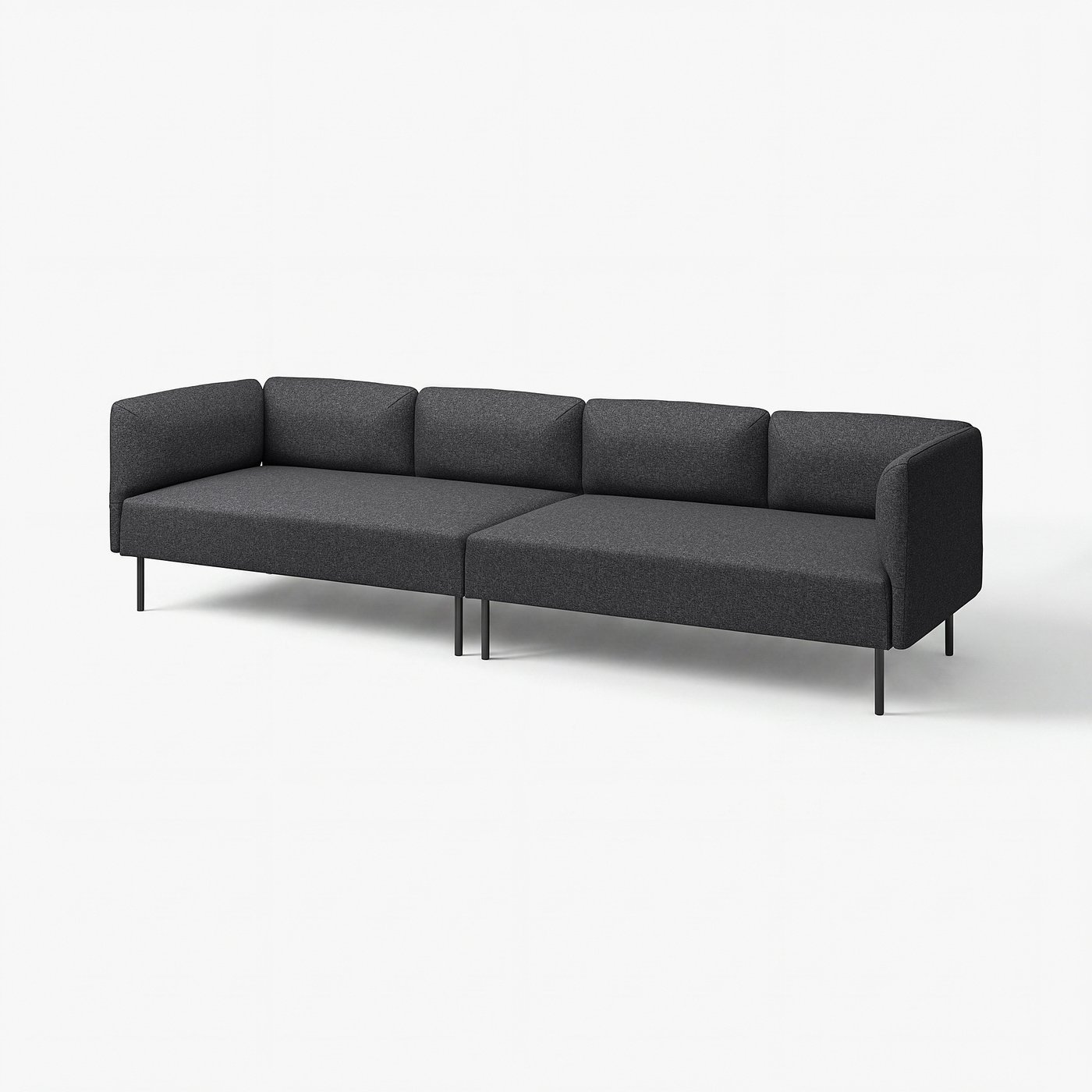 LILLEHEM 4-seat modular sofa, Gunnared/dark grey metal