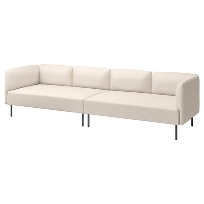 LILLEHEM 4-seat modular sofa, Vissle/beige metal