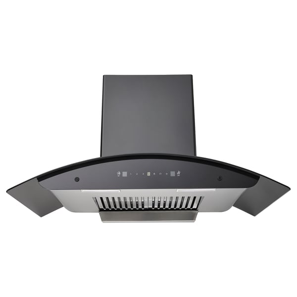 LILLSJÖNÄS Wall mounted extractor hood, black, 90 cm