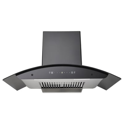 LILLSJÖNÄS Wall mounted extractor hood, black, 90 cm
