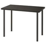 LINNMON / ADILS Desk, black-brown/dark grey, 100x60 cm