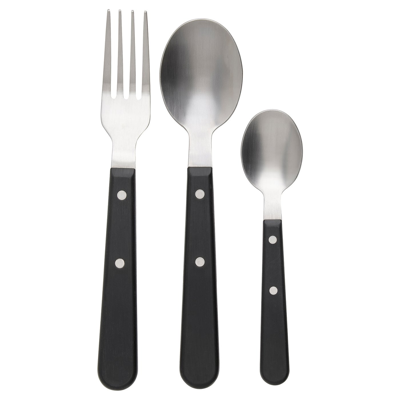 LIVNÄRA 18piece cutlery set, black IKEA
