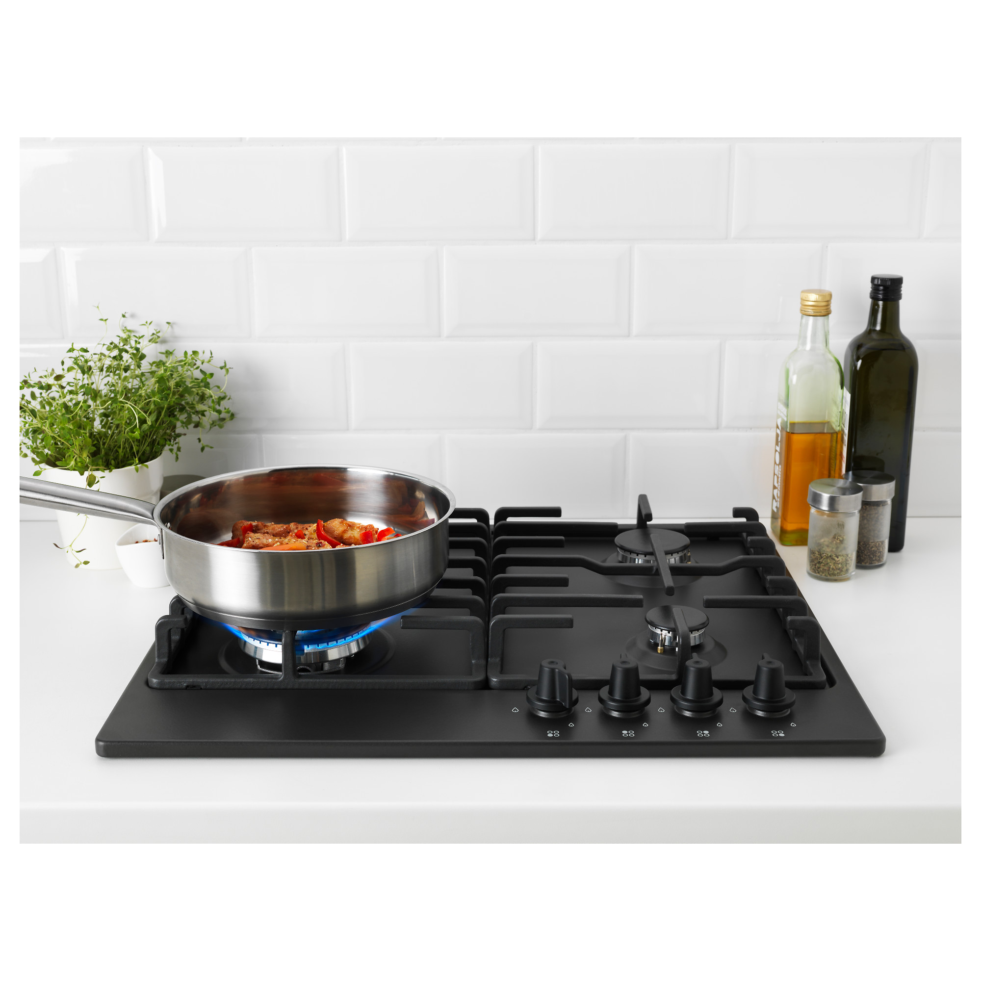 LIVSLÅGA Gas hob, black IKEA