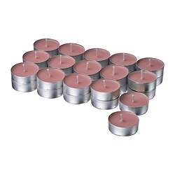 LOTSFÅGEL Scented tealight, Red berries light pink, 3.5 hr