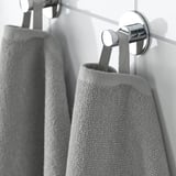 LUDDVIAL Bath towel, grey, 55x120 cm