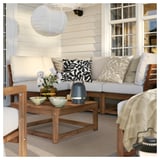 LUFTFARTYG Rug flatwoven, in/outdoor, beige/stripe, 200x300 cm