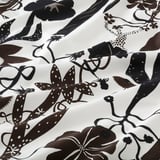 LUNDSKAFTING Flat sheet and pillowcase, white/black/brown, 150x260/50x80 cm