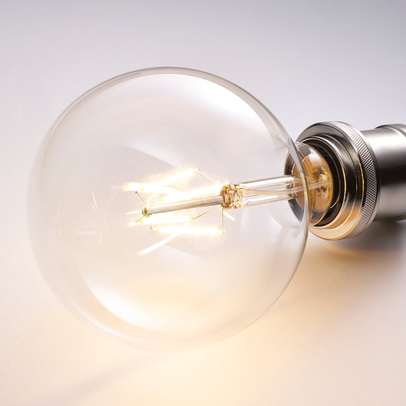 【tomdog】IKEA LUNNOM LED電球　セット売り LUNNOM LED bulb E27 470 lumen, dimmable/globe clear glass, 125 mm