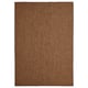 LYDERSHOLM Rug flatwoven, in/outdoor, medium brown, 133x195 cm