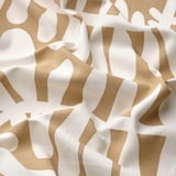 MAJSMOTT Curtains, 1 pair, beige/white/with heading tape, 145x250 cm