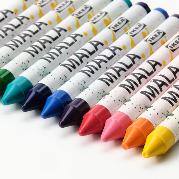 Set of colourful markers lined up neatly, showcasing vibrant tips and brand labels. Ideal for kids art projects.