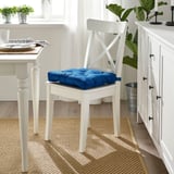 MALINDA Chair cushion, dark blue, 40/35x38x7 cm
