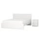 Option: MALM Bedroom furniture, set of 2, white, 180x200 cm