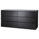 Option: MALM Chest of 6 drawers, black-brown, 160x78 cm