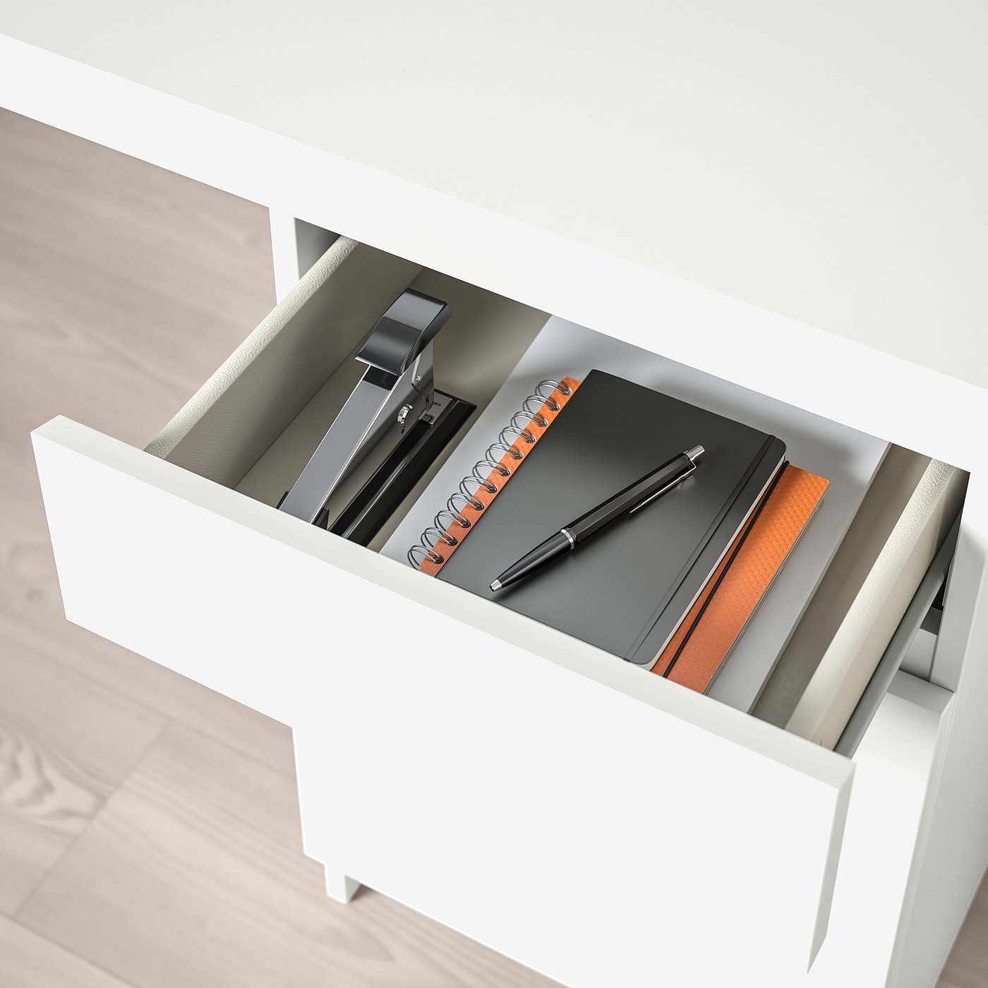 IKEA MALM Desk - White 140x65 cm - Image 7