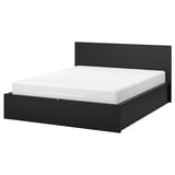 MALM Ottoman bed, black-brown, 180x200 cm