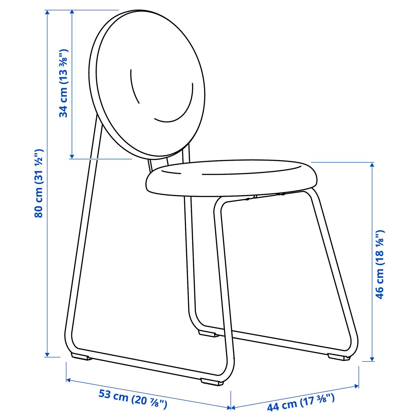MÅNHULT chair, black/Hakebo grey-green - IKEA