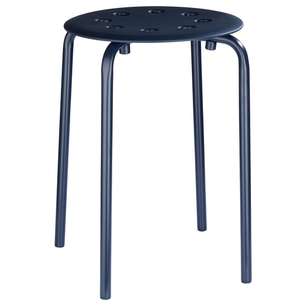 MARIUS Stool, blue, 45 cm