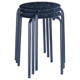 MARIUS Stool, blue, 45 cm