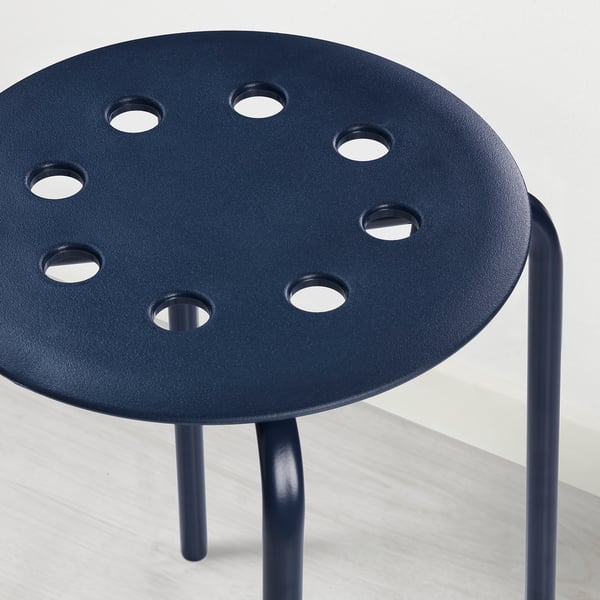 MARIUS Stool, blue, 45 cm