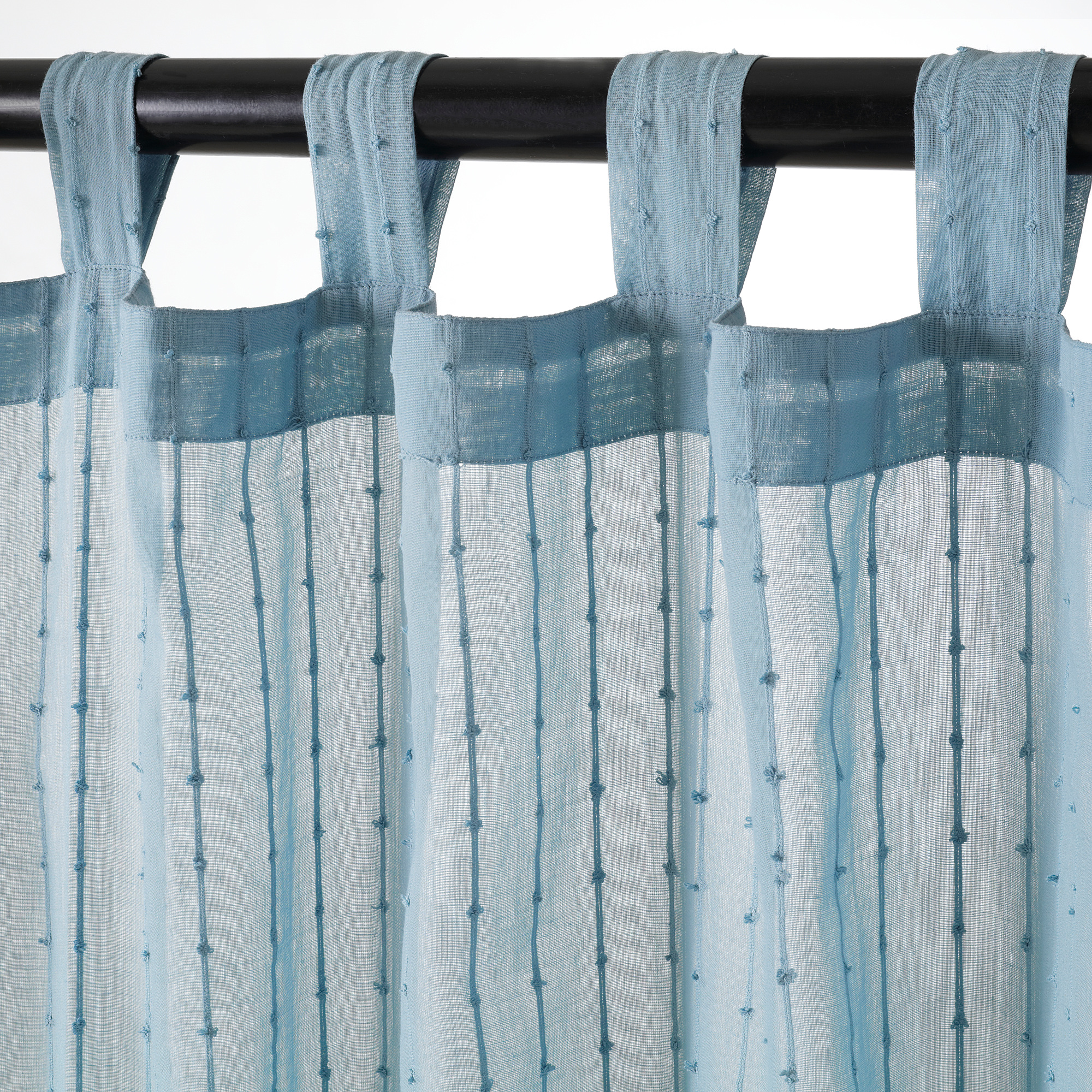 MATILDA Sheer curtains, 1 pair, blue, 140x300 cm (55x118") IKEA