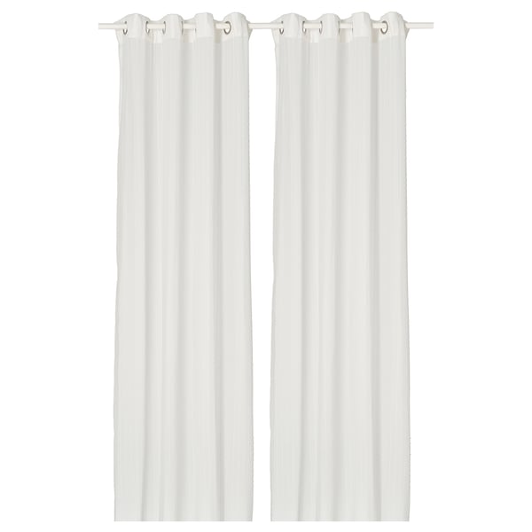 MATILDA Sheer curtains, 1 pair, white/with eyelets, 145x250 cm