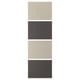 MEHAMN 4 panels for sliding door frame, dark grey/grey-beige, 75x236 cm