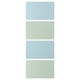 MEHAMN 4 panels for sliding door frame, light blue/light green, 75x201 cm