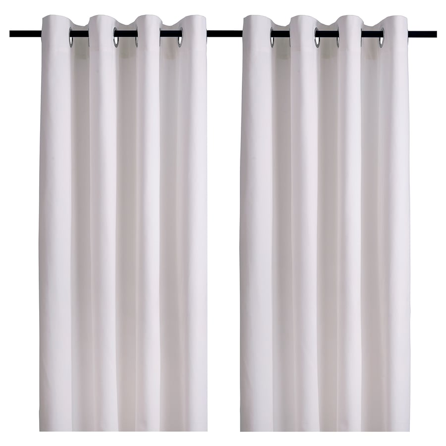MERETE curtains, 1 pair, white, 145x150 cm (57x59") IKEA