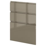 METOD 3 fronts for dishwasher, Voxtorp high-gloss dark grey-brown, 60 cm