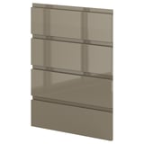 METOD 4 fronts for dishwasher, Voxtorp high-gloss dark grey-brown, 60 cm