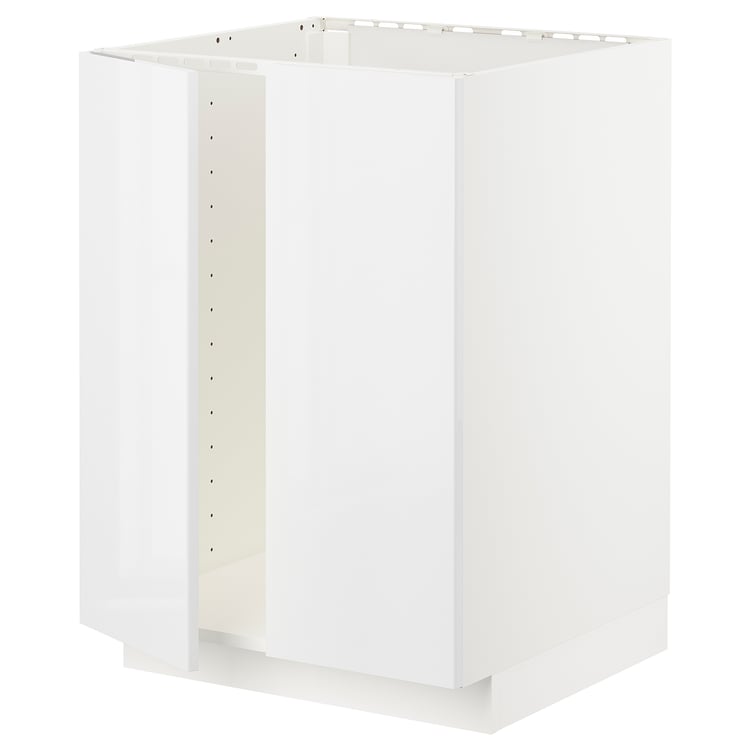 METOD base for sink + 2 doors, white/Ringhult white, 60x60x80