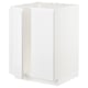 METOD Base cabinet for sink + 2 doors, white/Voxtorp high-gloss/white, 60x60x80 cm