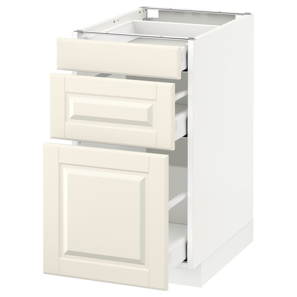 Metod Base Cabinet With 3 Drawers White Maximera Bodbyn Off