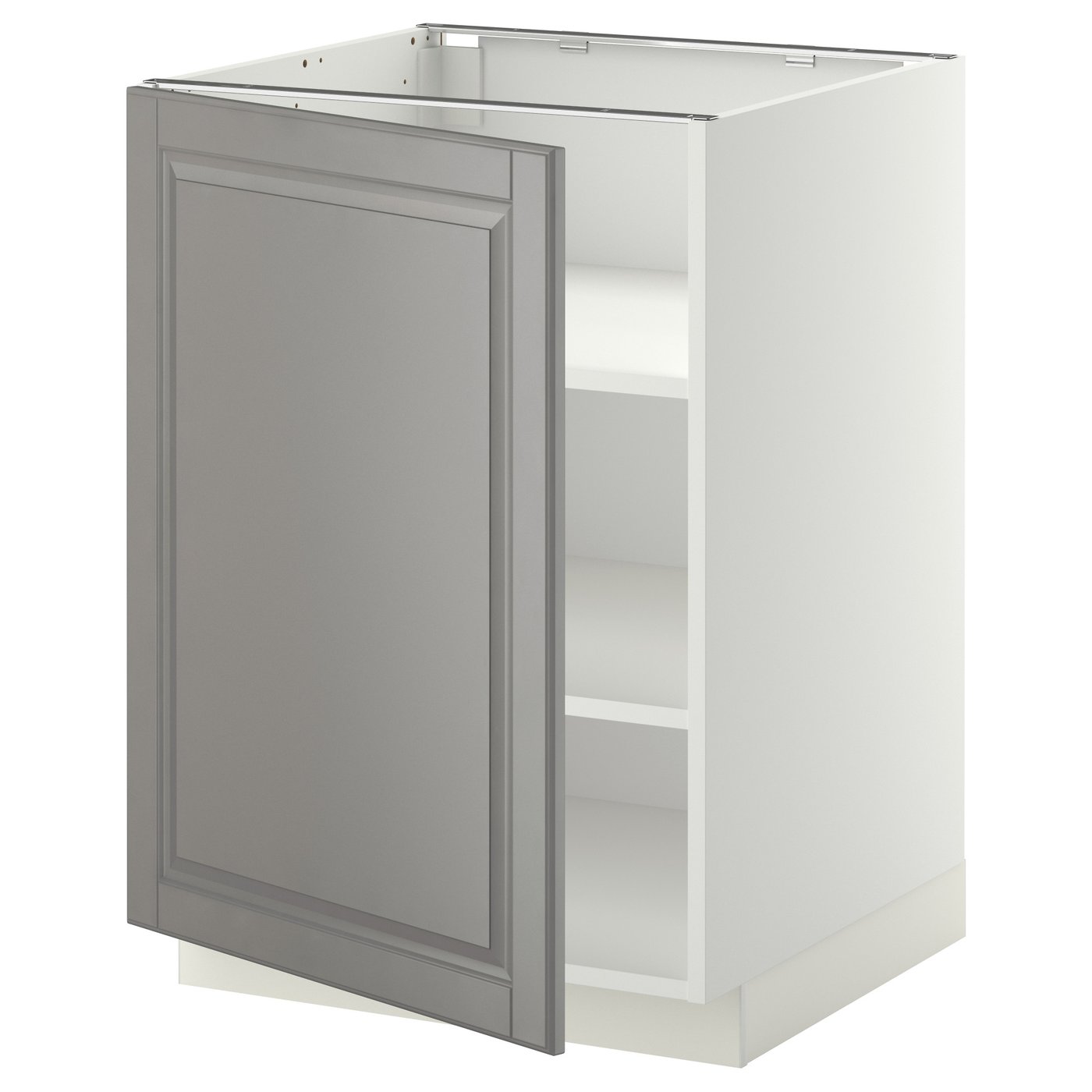 METOD Base with shelves white, Bodbyn grey IKEA