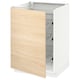 METOD Base cabinet with wire baskets, white/Askersund light ash effect, 60x60x80 cm
