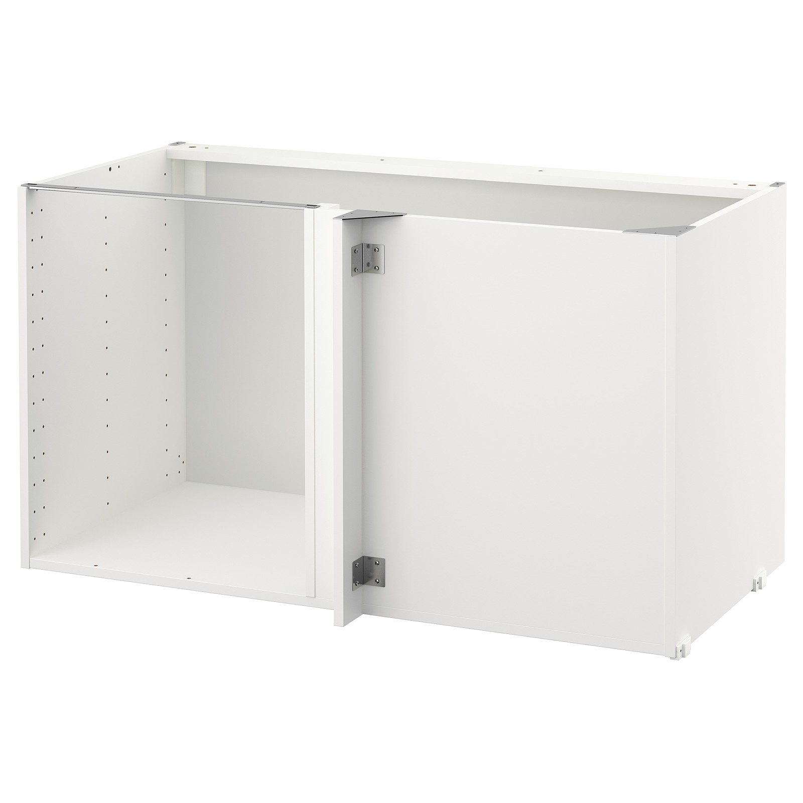 METOD Corner base frame, white, 128x68x70 cm IKEA
