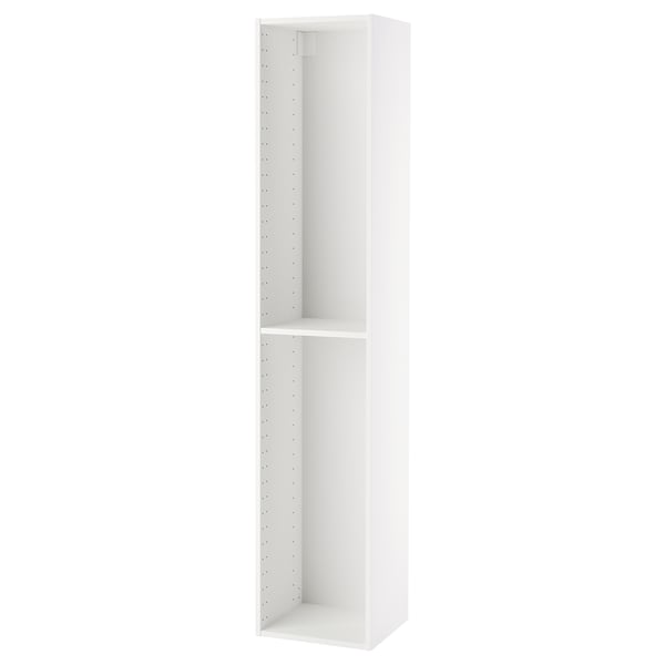Catalogue: white METOD cabinet, tall, rectangular, seamless design, sturdy frame, single shelf, kitchen organiser.