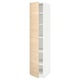 METOD High cabinet with shelves, white/Askersund light ash effect, 40x60x200 cm