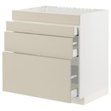 METOD / MAXIMERA Base cab f hob/4 fronts/3 drawers