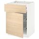 METOD / MAXIMERA Base cab f hob/drawer/2 wire bskts, white/Askersund light ash effect, 60x60x80 cm