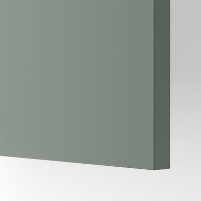 METOD / MAXIMERA Base cab f sink+2 fronts/2 drawers, white/Nickebo matt grey-green, 60x60x80 cm