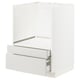 Option: METOD / MAXIMERA Base cabinet f combi micro/drawers, white/Ringhult light grey, 60x60x80 cm