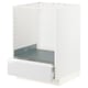 METOD / MAXIMERA Base cabinet for oven with drawer, white/Voxtorp high-gloss/white, 60x60x80 cm